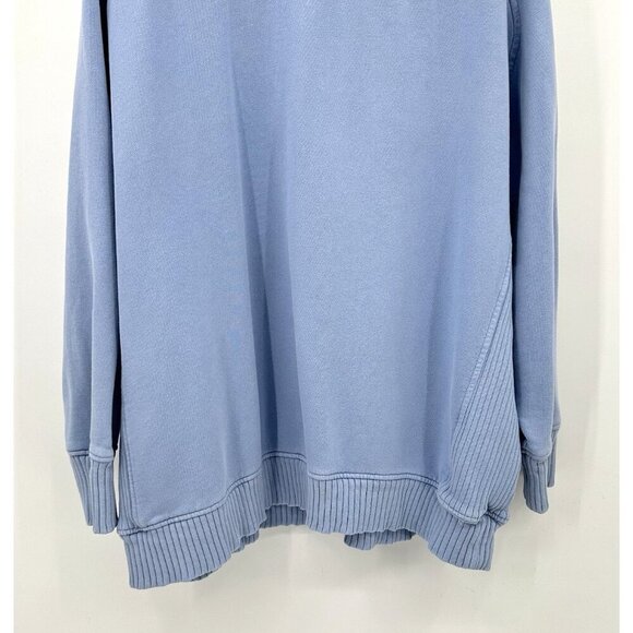 AERIE down to earth sweatshirt oversized slouchy crewneck long sleeve blue XL - Picture 6 of 7